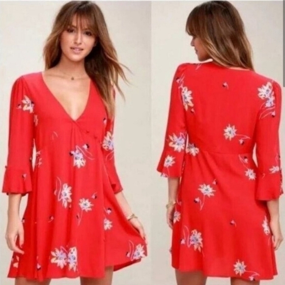 Free People Time on your side wrap dress Size M - Picture 2 of 13